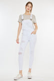 Distressed Skinny Denim Overalls