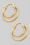 Pincatch Double Circle Hoop Earrings