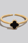 Clover Charm Dainty Band Ring