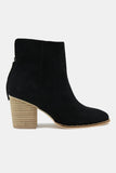 Suede Point Toe Ankle Booties