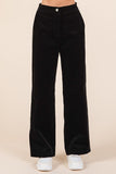 Corduroy Back Elastic Waist Pants