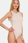 Round Neck Sleeveless Padded Bodysuit