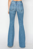 RISEN Mid Rise Flare Jeans with Pockets