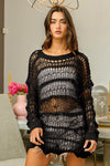 Long Sleeve Knit Cover Up