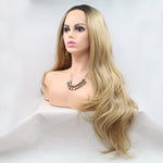 Lace Front Wigs Synthetic Long Wavy 24" 130% Density