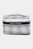 Love & Peace Striped Handle Bag