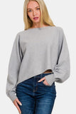 Asymmetric Hem Long Sleeve Sweater