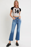 RISEN Full Size Tummy Control High Rise Crop Bootcut Jeans