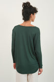 Draped Drop Shoulder Long Sleeve Top