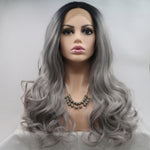 Lace Front Wigs Synthetic Long Wavy 24" 130% Density