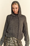 Drop Shoulder Long Sleeve Hooded Sweater