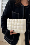 Quilted Puffy Pouch Clutch Bag