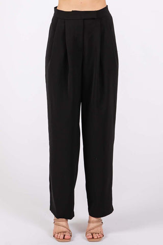 High-Waisted Pleated Pants