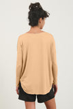 Draped Drop Shoulder Long Sleeve Top