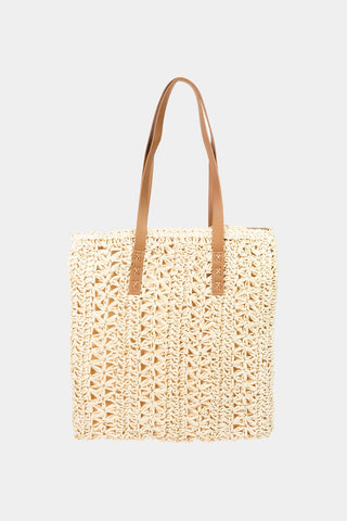 Straw Braided Tote Bag