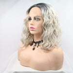 Lace Front Wigs Synthetic Mid-length Wavy 12" 130% Density