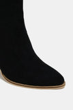 Suede Point Toe Ankle Booties