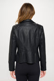 Studded Classic Moto Faux Leather Jacket