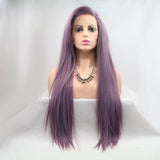 Lace Front Wigs Synthetic Long Straight 24" 130% Density