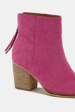 Suede Point Toe Ankle Booties