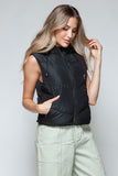 Zip Up Quilted Hooded Vest