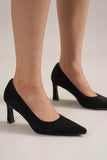 Faux Suede Point Toe Pumps