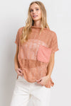 See Through Crochet Mock Neck Cover Up