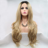 Lace Front Wigs Synthetic Long Wavy 24" 130% Density