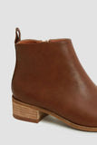 PU Leather Block Heel Boots