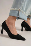 Faux Suede Point Toe Pumps