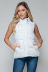 Snap and Zip Closure Hooded Vest