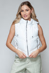 Zip Up Quilted Hooded Vest