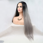 Lace Front Wigs Synthetic Long Straight 24" 130% Density