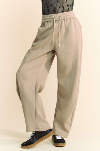 Drawstring Wide Leg Sweatpants