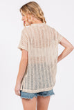 See Through Crochet Mock Neck Cover Up