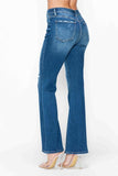 High Rise Bootcut Jeans with Pockets