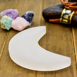 Crescent Moon Selenite Charging Plate