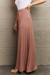 For The Day Full Size Flare Maxi Skirt in Chocolate