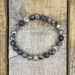 Union - Black Silk Stone Gemstone Beaded Bracelet