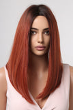 Full-Machine Wigs Synthetic Mid-Length Straight 27"