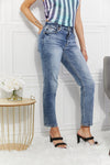 Amara High Rise Slim Straight Jeans