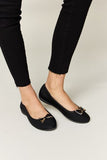 Metal Buckle Flat Loafers