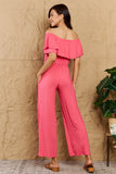 My Favorite Full Size Off-Shoulder Jumpsuit with Pockets