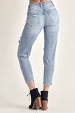 Distressed Slim Cropped Jeans