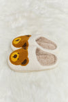 Teddy Bear Print Plush Slide Slippers