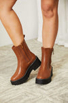 Side Zip Platform Boots