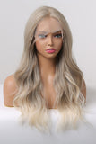 Lace Front Wigs Synthetic Long Wave 24" 150% Density in Medium Blonde Highlights