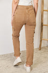 High Waist Straight Jeans with Pockets