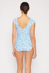 Swim Bring Me Flowers V-Neck One Piece Swimsuit In Thistle Blue