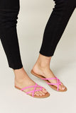 Crisscross PU Leather Open Toe Sandals